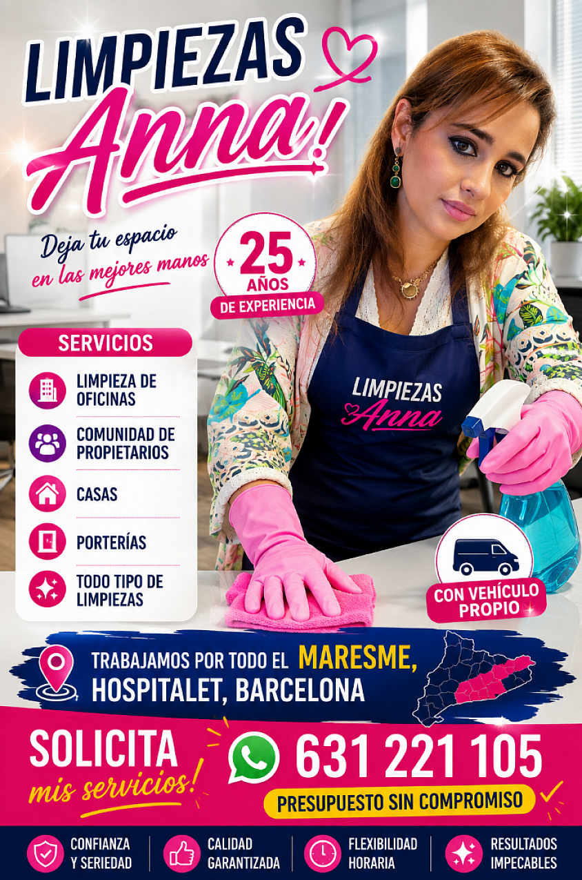 Limpiezas Anna 25 Años de Experiencia! Buenismas Reseñas!